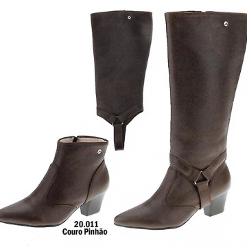 Bota dois em um - Pinhão C Cano  2022 38cm Salto 5cm